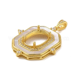 925 Sterling Silber Micro Pave Zirkonia Korb Anhänger Fassung mit Krappenfassung STER-H113-01G