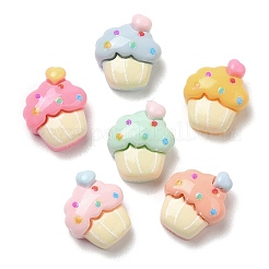 Undurchsichtige Decoden-Cabochons aus Kunstharzimitat für Lebensmittel RESI-K027-13