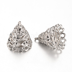 Legierung Anhänger bail Strass-Fassungen PALLOY-S090-23P-LF