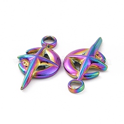 Ionenplattierung (IP) 304 Edelstahl Anhänger Strass-Einstellungen STAS-C003-01MC