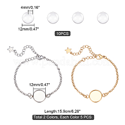 Bausatz für ein leeres Kuppelgliederarmband zum Selbermachen DIY-UN0004-29