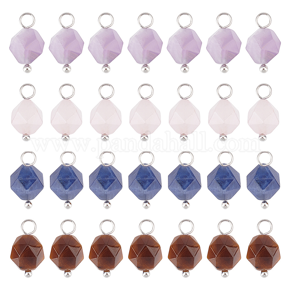 Shop Dicosmetic Pcs Colors Natural Gems Pendant Rose Quartz Pendant