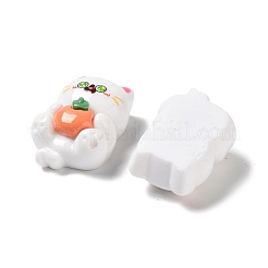Cartoon weiße Katze Harz Decoden Cabochons CRES-R203-01B