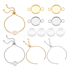 Bausatz für ein leeres Kuppelgliederarmband zum Selbermachen DIY-UN0005-27