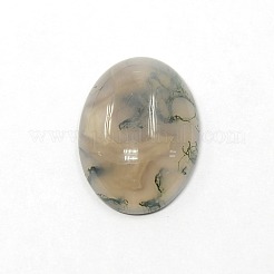 Misch ovale Form natürlichen Moos Achat Cabochons G-N0070-15x20mm-01