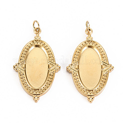 Cabochon-Fassungen für Anhänger aus Edelstahl 304 STAS-S116-225G