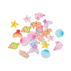 Durchscheinende Decoden-Cabochons aus Harz CRES-I035-13