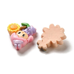 Undurchsichtige Decoden-Cabochons aus Cartoon-Harz RESI-G091-11