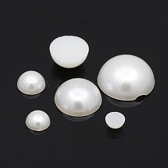 ABS Kunststoff Nachahmung Cabochons Perle Kuppel SACR-X0003