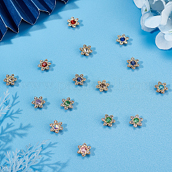 100 Stück 10 Farben Legierung Strass Cabochons FIND-GF0005-91