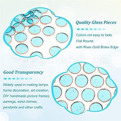 30 Stück farbige Glasmosaikfliesen DIY-OC0009-45F