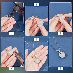 4 Stück 4 Stile Messing Anhänger unregelmäßige Cabochon-Einstellungen KK-NB0003-73B