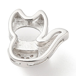 Messing-Kristall-Strass-Anhänger Cabochon-Einstellungen KK-D033-03P