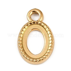 Cabochon-Fassungen für Anhänger aus Edelstahl 304 STAS-B092-01G