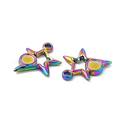 Ionenplattierung (IP) 304 Edelstahl Anhänger Cabochon-Einstellungen STAS-B032-21MC