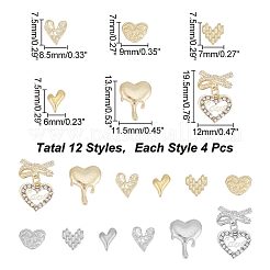 48 stücke 12 stil legierung cabochons MRMJ-AR0001-21