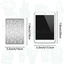 Buchstaben A~Z Edelstahl-Metallstanzschablonen DIY-WH0289-130