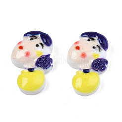 Sprühlackierte Cabochons aus undurchsichtigem Harz CRES-S302-75