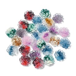 Blumen-Harz-Cabochons mit Glitzerpulver CRES-Q006-05A