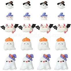 20 Stück 5 Stile Halloween opake Harz Decoden Cabochons CRES-YW0002-30