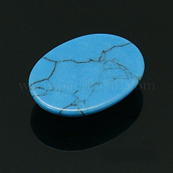 Oval synthetischen Türkiscabochons G-I171-10x14mm-04