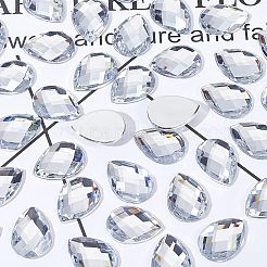 250 Stück flache Rückseite Imitation Taiwan facettierte Tropfen Acryl Strass Cabochons GACR-FG0001-06