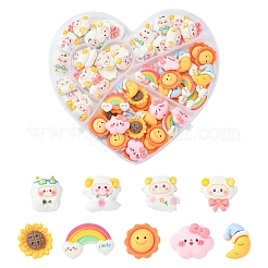 70 Stück opake Harz-Cabochons CRES-FS0001-06