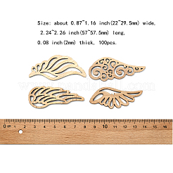 Holz Cabochons WOOD-CJ0001-32