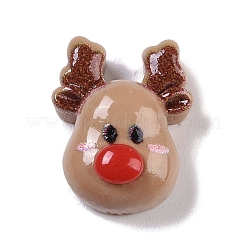 Undurchsichtige Harz-Cabochons mit Weihnachtsmotiv RESI-H162-06M