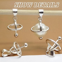 925 Sterling Silber Anhänger Fassungen STER-GO0001-25A