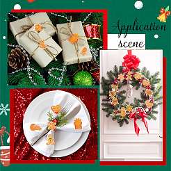 66 Stück 11 Stile Weihnachtsmotiv Resin Decoden Cabochons RESI-SC0005-59