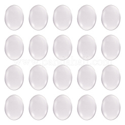 Transparentes Glas Cabochons mit flachem Rücken GGLA-TA0001-02-40x30