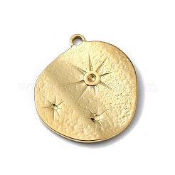 304 Edelstahl Anhänger Strass Fassungen STAS-L022-443G