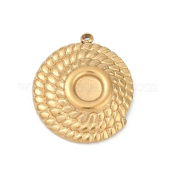 Cabochon-Fassungen für Anhänger aus Edelstahl 304 STAS-P383-10G
