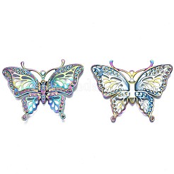 Regenbogenfarben-Legierung großer Anhänger Strass-Einstellungen PALLOY-N163-171-NR