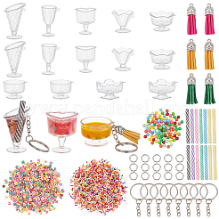 DIY Mini-Eisbecher-Schlüsselanhänger-Bastelset DIY-OC0011-48