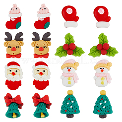 48 stücke 8 arten weihnachtsthema opake harz cabochons CRES-CA0001-23