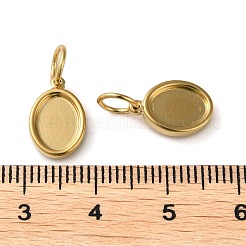 Cabochon-Fassungen für Anhänger aus Edelstahl 304 X-STAS-Q308-01G
