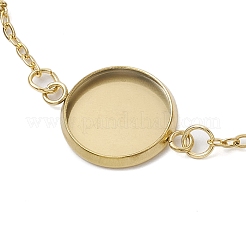 Armbänder aus 304 Edelstahl mit runder Cabochonfassung BJEW-JB11091-01
