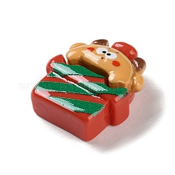 Deko-Cabochons aus undurchsichtigem Harz mit Weihnachtsmotiv RESI-F053-C10