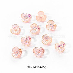 Galvanisierte 3-blättrige Blumenharz-Cabochons MRMJ-R128-15C