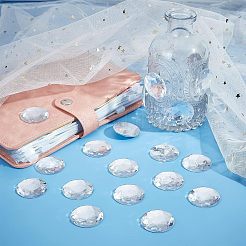 60 Stück facettierte Acryl-Cabochons OACR-FG0001-07