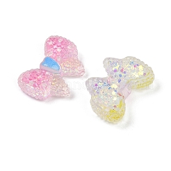 Undurchsichtige Cabochons mit Schleife aus Harz RESI-R465-04