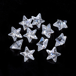 Zirkonia zeigte zurück Cabochons ZIRC-S059-5x5mm-001