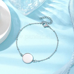 Armbänder aus 304 Edelstahl mit runder Cabochonfassung BJEW-JB11090-02