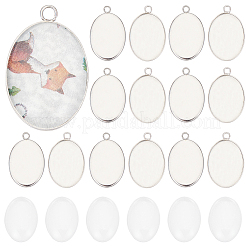 DIY-Kit zur Herstellung eines leeren ovalen Kuppelanhängers DIY-SC0023-04
