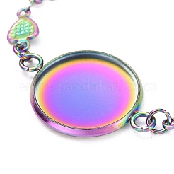 Herstellung von Armbändern aus Edelstahl 304 in Regenbogenfarben STAS-L248-004M