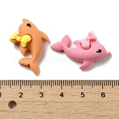 Meerestier-Deko-Cabochons aus undurchsichtigem Harz RESI-D008-03