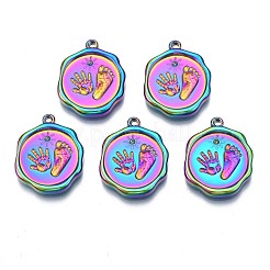 Rack-Beschichtung Regenbogen Farbe 304 Edelstahl Anhänger Strass-Einstellungen STAS-N098-034