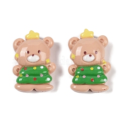 Weihnachts-Deko-Cabochons aus undurchsichtigem Harz CRES-M036-12B